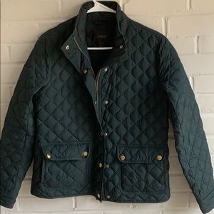 JCREW black quilted jacket